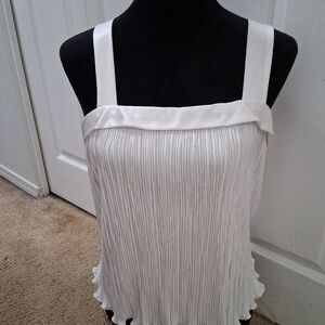 Vintage Hal Ferman Finely Pleated Top With Satin Detail    Size 14